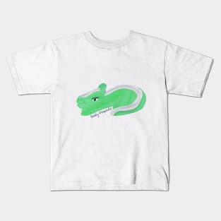 Ginna the green Dino - The Scaly Friend's Collection Artwort By TheBlinkinBean Kids T-Shirt